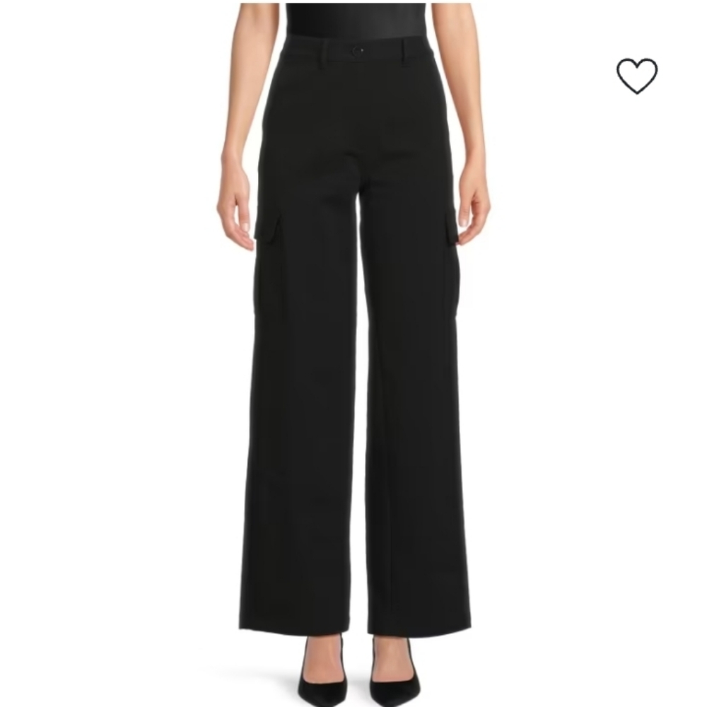 Theory Black Relaxed Fit Cargo Pants Size 6 NWOT
